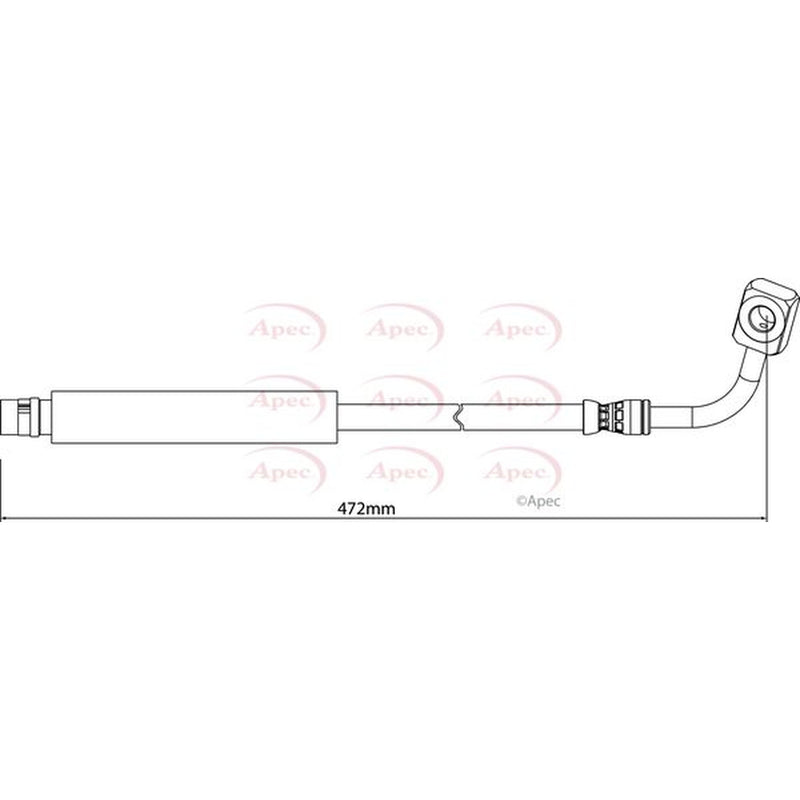 Apec Brake Hydraulic Hose Line Rear Left HOS4168