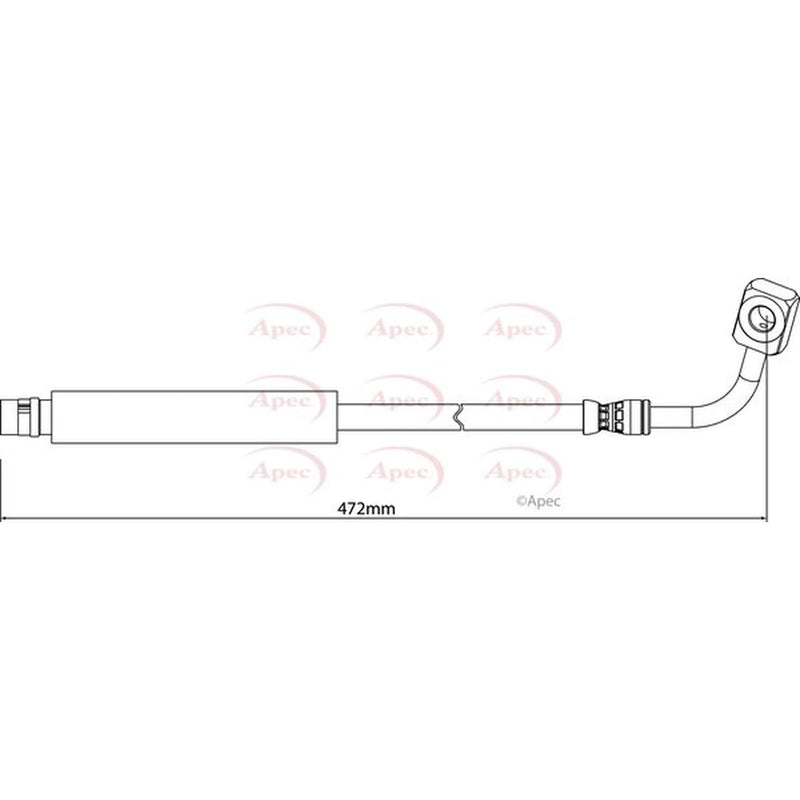 Apec Brake Hydraulic Hose Line Rear Left HOS4168
