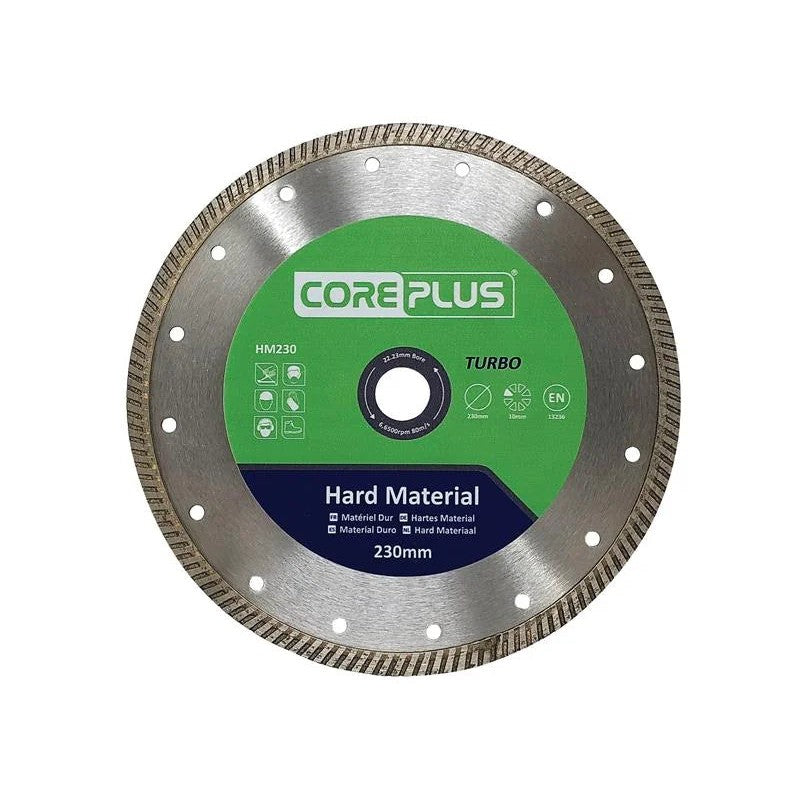 CorePlus HM230 Hard Material Turbo Diamond Blade 230mm - CORDBHM230