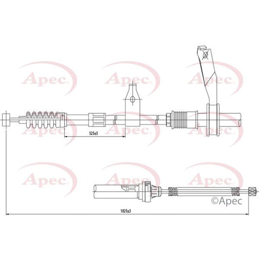 Apec Handbrake Cable Right Rear CAB1420