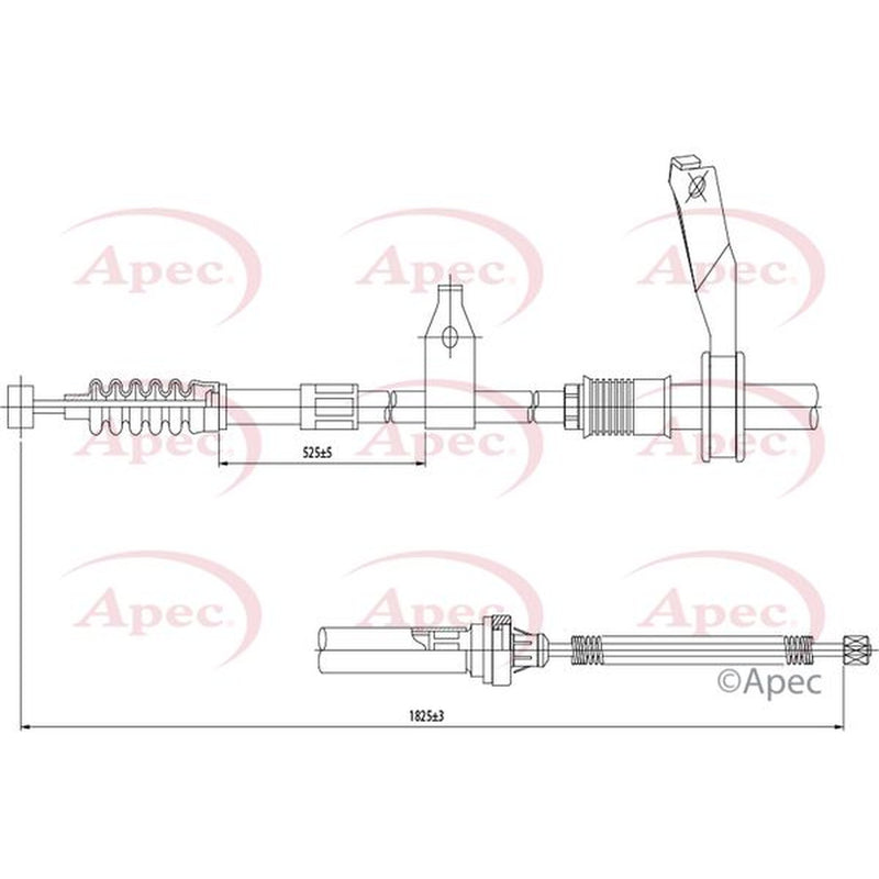 Apec Handbrake Cable Right Rear CAB1420