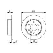Bosch 2 x Solid Brake Discs 0 986 479 S05