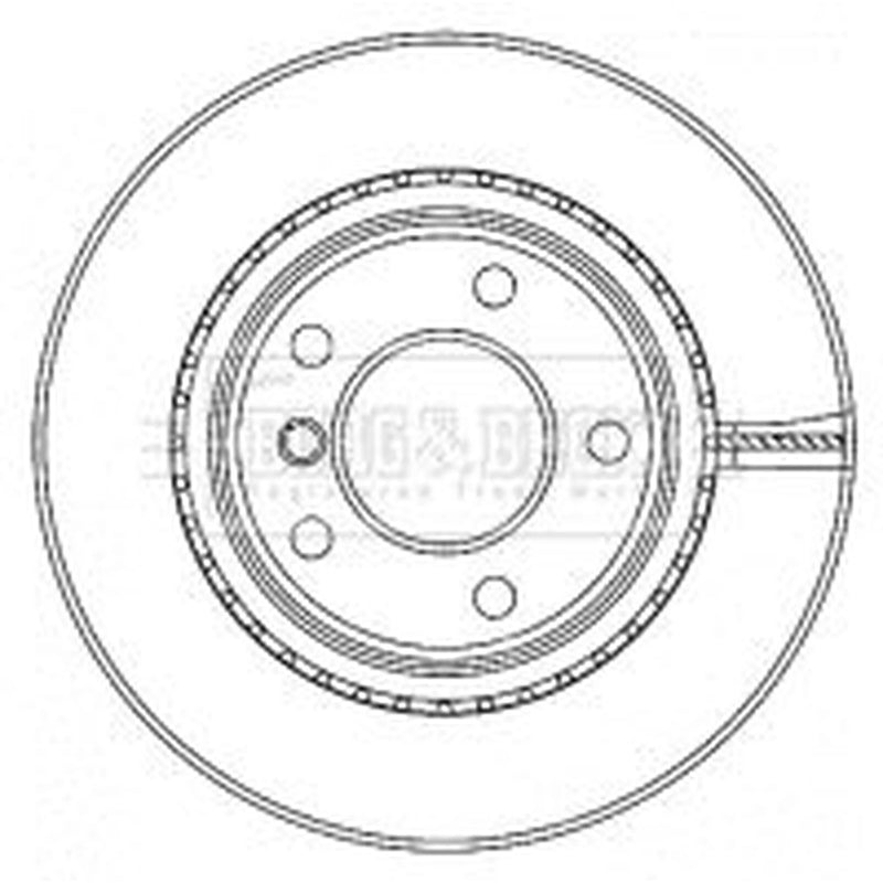 Borg & Beck 2 x Vented Rear Brake Discs BBD4467
