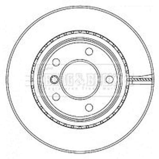 Borg & Beck 2 x Vented Rear Brake Discs BBD4467