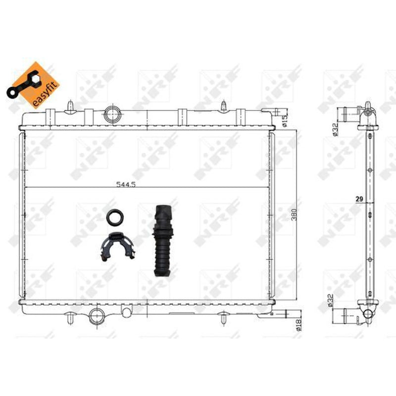 NRF Engine Radiator 58308