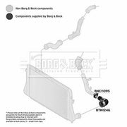Borg & Beck Intercooler Turbo Charge Air Hose BTH1246