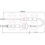 Apec Handbrake Cable Left Rear CAB1380