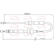 Apec Handbrake Cable Left Rear CAB1380
