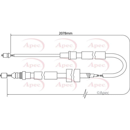 Apec Handbrake Cable Left Rear CAB1380