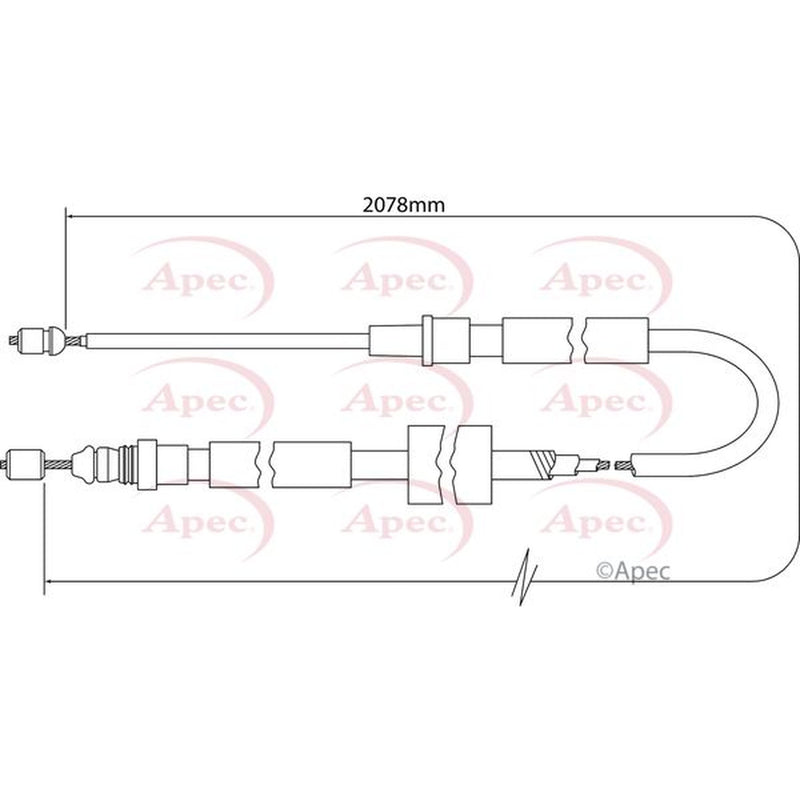 Apec Handbrake Cable Left Rear CAB1380
