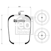 Febi Air Suspension Bellow 265mm 39892