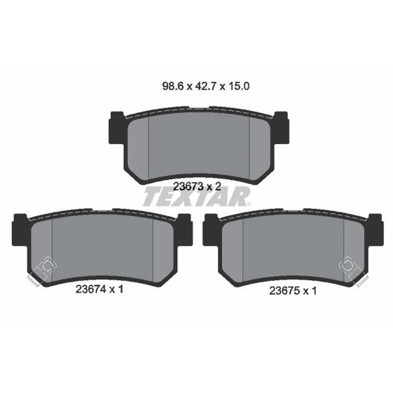 Textar Rear Brake Pad Set 2367301