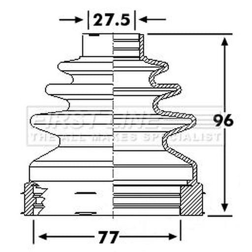 First Line Drive Shaft Bellow Kit Front Left FCB6244