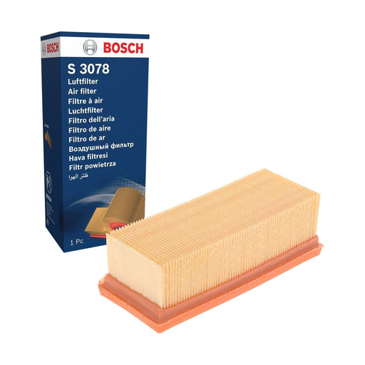 Genuine Bosch Car Air Filter S3078 Fits Renault Clio - 1.2 - 00-13 1457433078 Bosch  - Town Parts