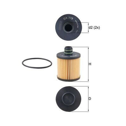 Mahle Engine Oil Filter OX 779D