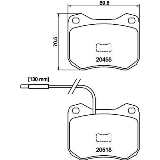 Mintex Front Brake Pad Set MDB1108