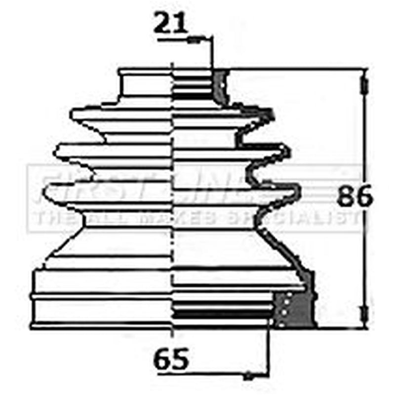 First Line Drive Shaft Bellow Kit Front Left FCB6145