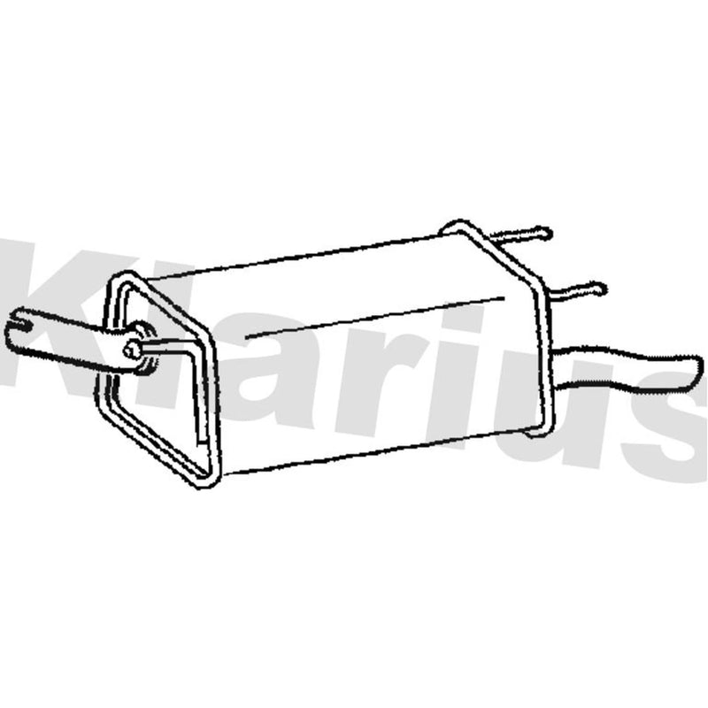 Klarius Box With Tail Pipe Rear GM502M