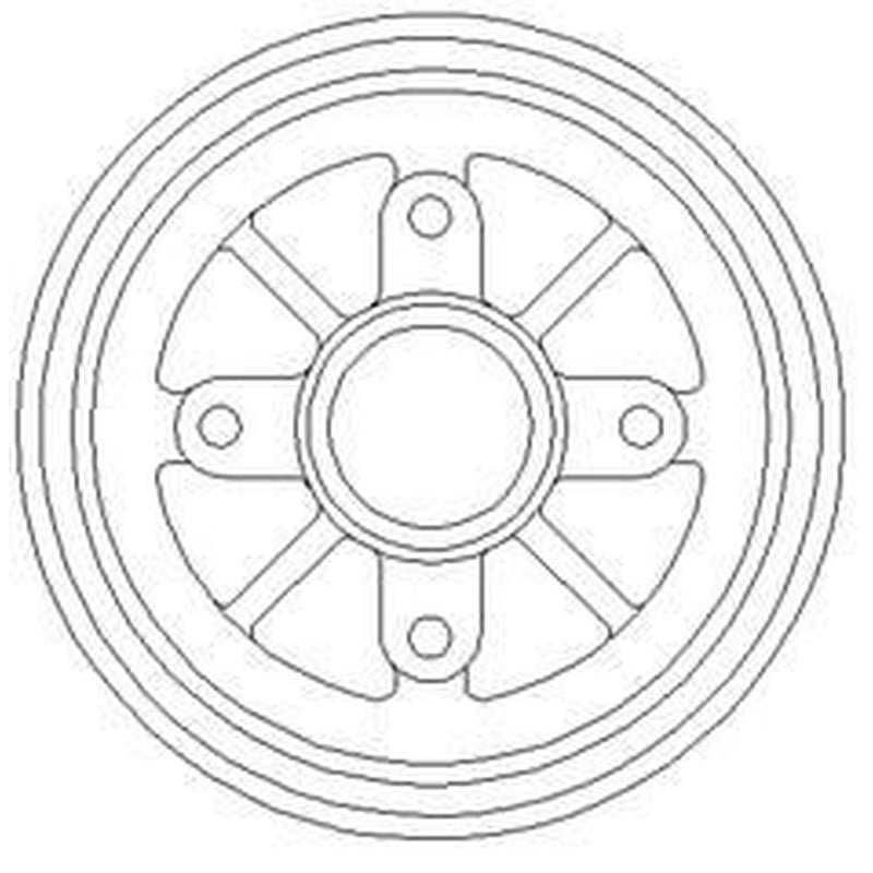 Abtex Brake Drum Assembly Rear BDM948