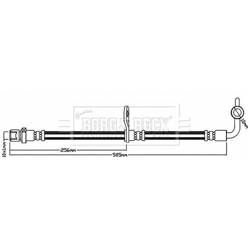 Borg & Beck Brake Hydraulic Hose Line Rear BBH8243