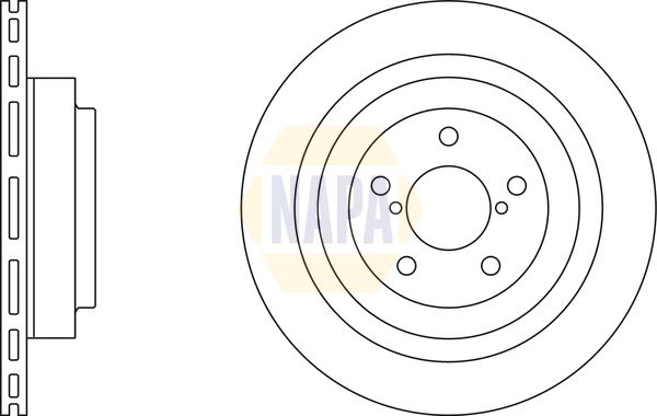 NAPA Rear Brake Vented Discs & Pads fits SUBARU