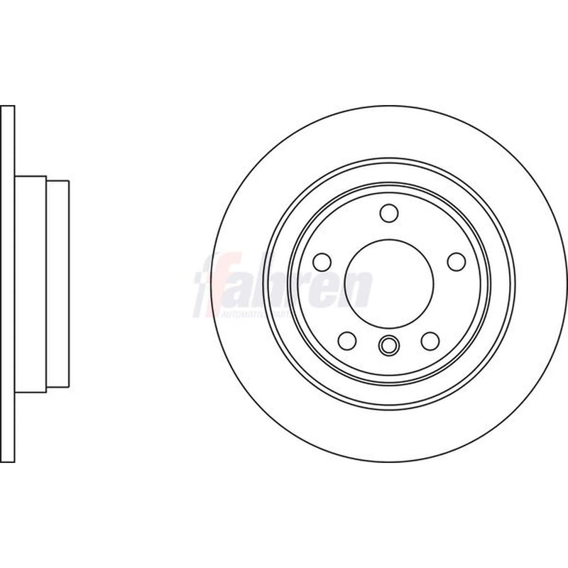 Fahren 2 x Solid Rear Brake Discs FBD6775