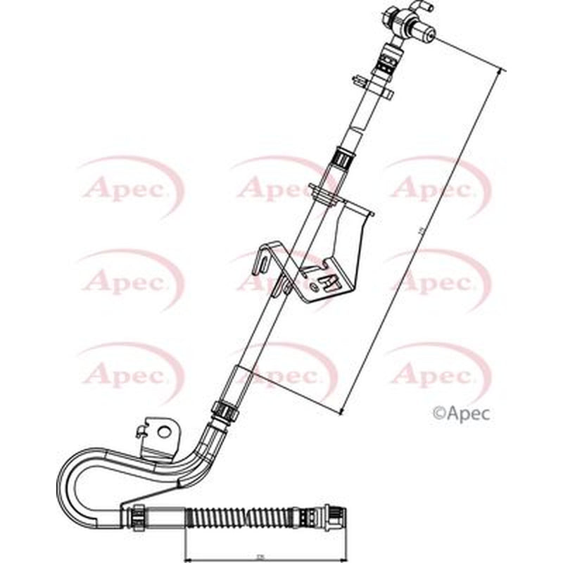 Apec Brake Hydraulic Hose Line Front Right HOS3839
