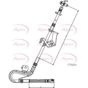 Apec Brake Hydraulic Hose Line Front Right HOS3839