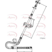 Apec Brake Hydraulic Hose Line Front Right HOS3839