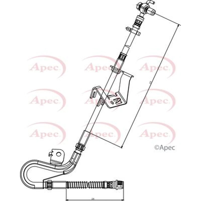 Apec Brake Hydraulic Hose Line Front Right HOS3839