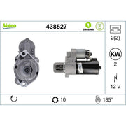 Valeo Starter Motor 12V 2kW 10 Teeth 438527