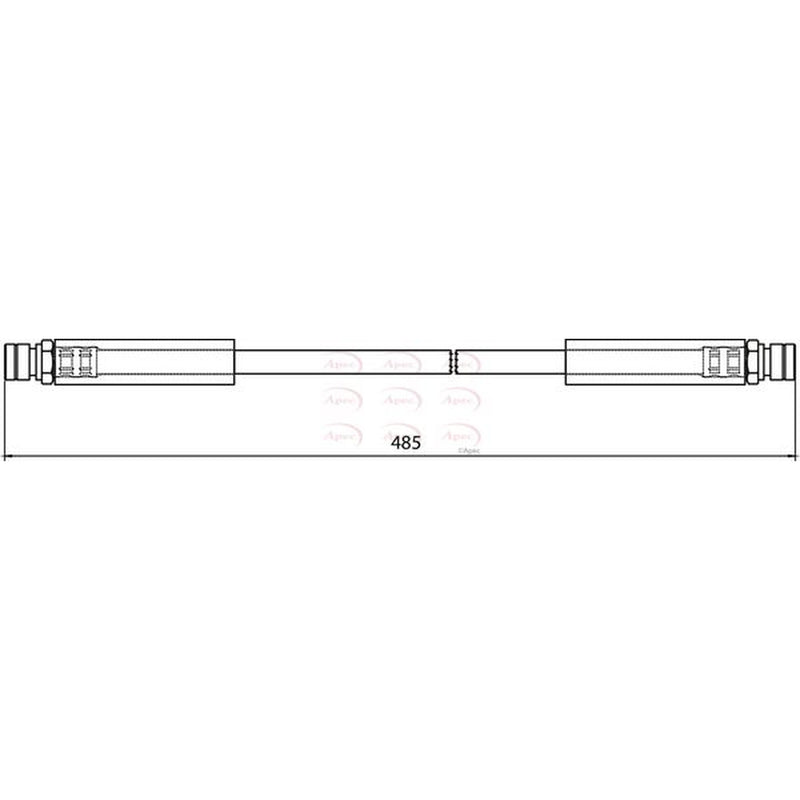 Apec Brake Hydraulic Hose Line Front HOS4038