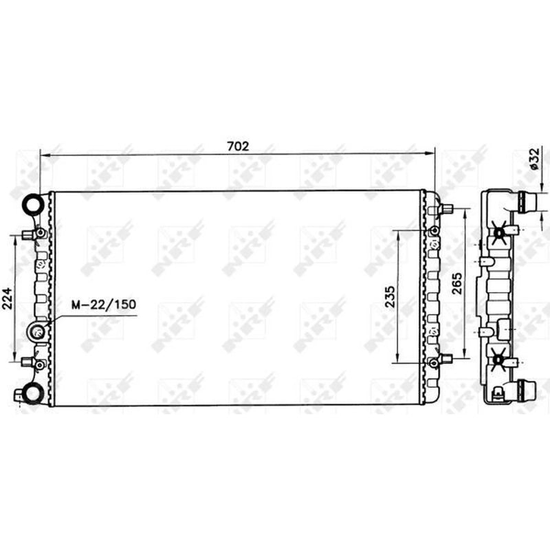 NRF Engine Radiator 58143