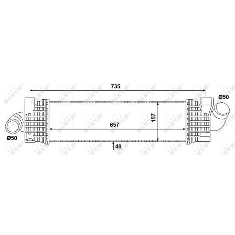 NRF Intercooler (Charge Air Cooler) 30906
