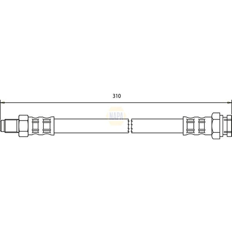 NAPA Brake Hydraulic Hose Line Front NBH1417