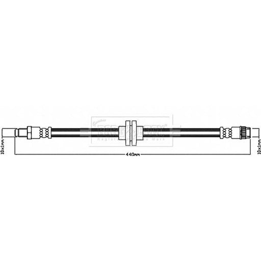 Borg & Beck Brake Hydraulic Hose Line Front Left BBH8571