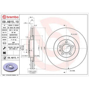 Brembo 2 x Front Brake Discs 09.A815.11
