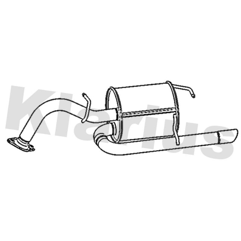 Klarius Box With Tail Pipe Rear TY756B