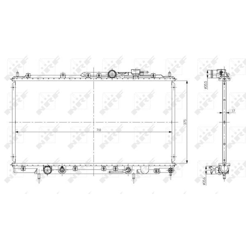 NRF Engine Radiator 56078