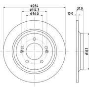 DON 2 x Solid Rear Brake Discs PCD23022