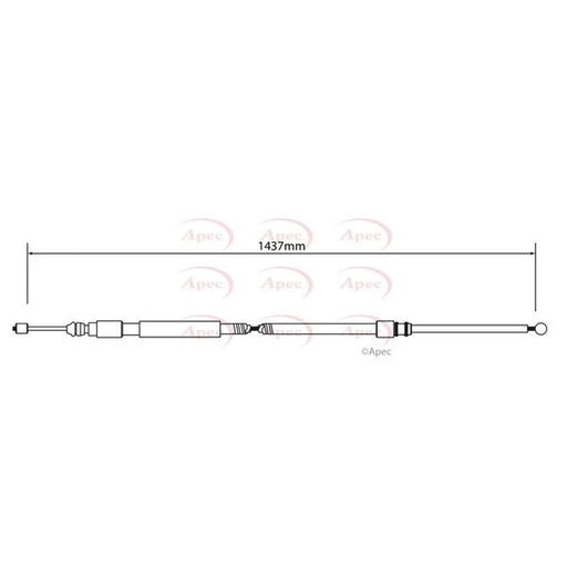 Apec Handbrake Cable Left Rear CAB1019