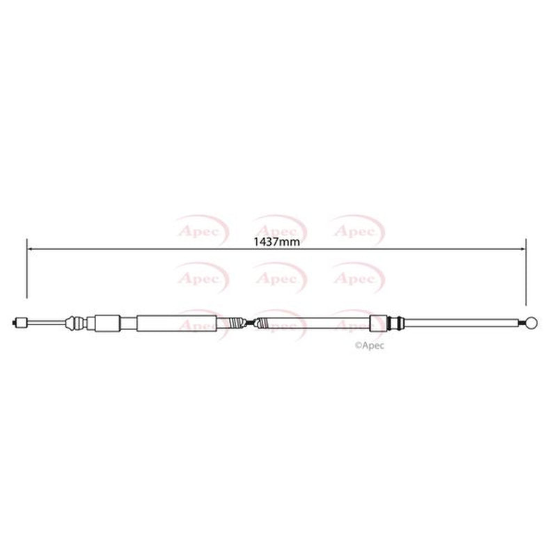 Apec Handbrake Cable Left Rear CAB1019