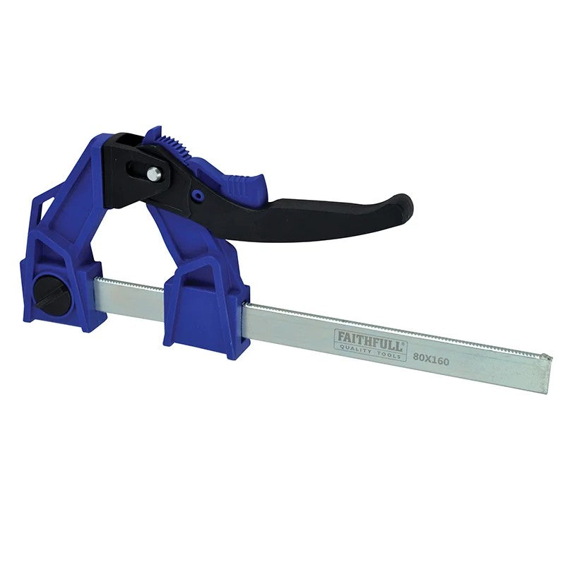 Faithfull Heavy-Duty Lever Clamp Capacity 160-250mm