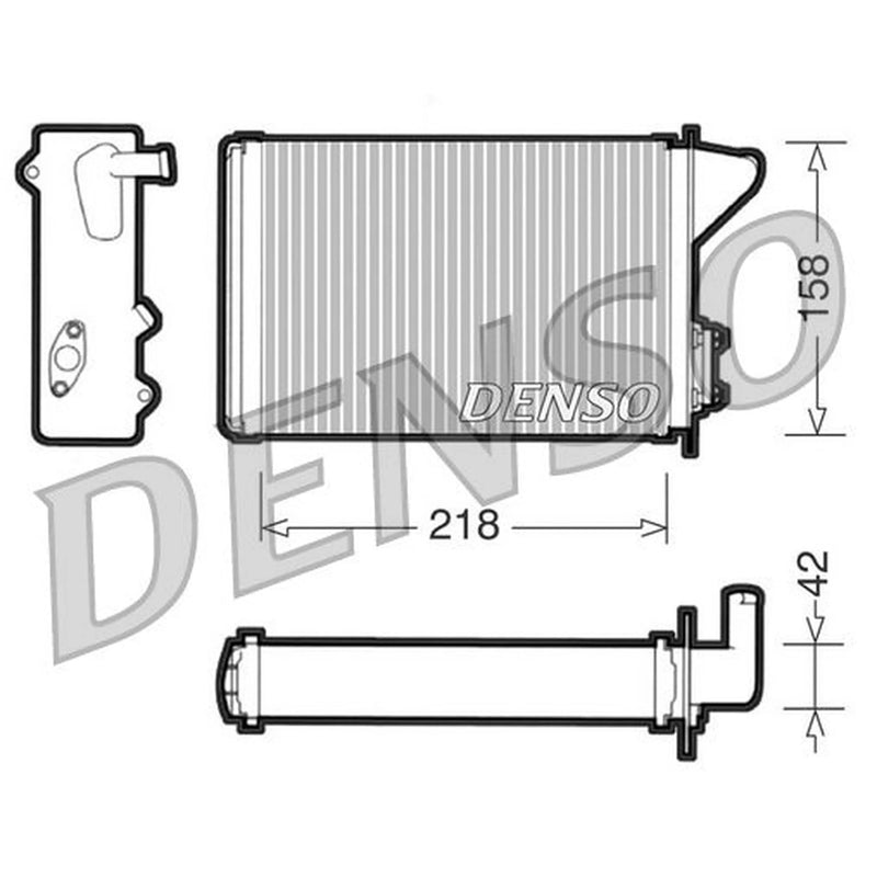 Denso Heater Matrix Core Heat Exchanger DRR09040
