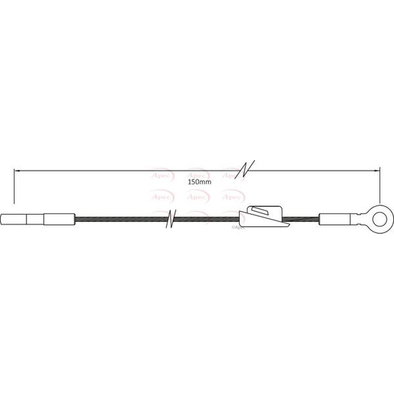Apec Handbrake Cable Front CAB1555