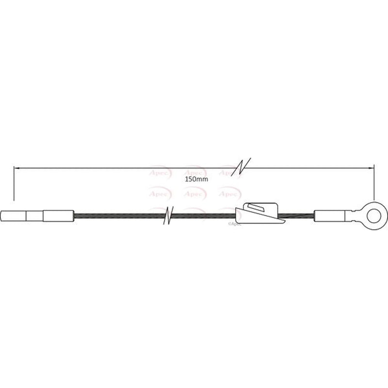Apec Handbrake Cable Front CAB1555