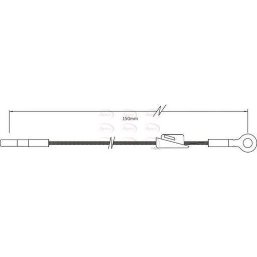Apec Handbrake Cable Front CAB1555