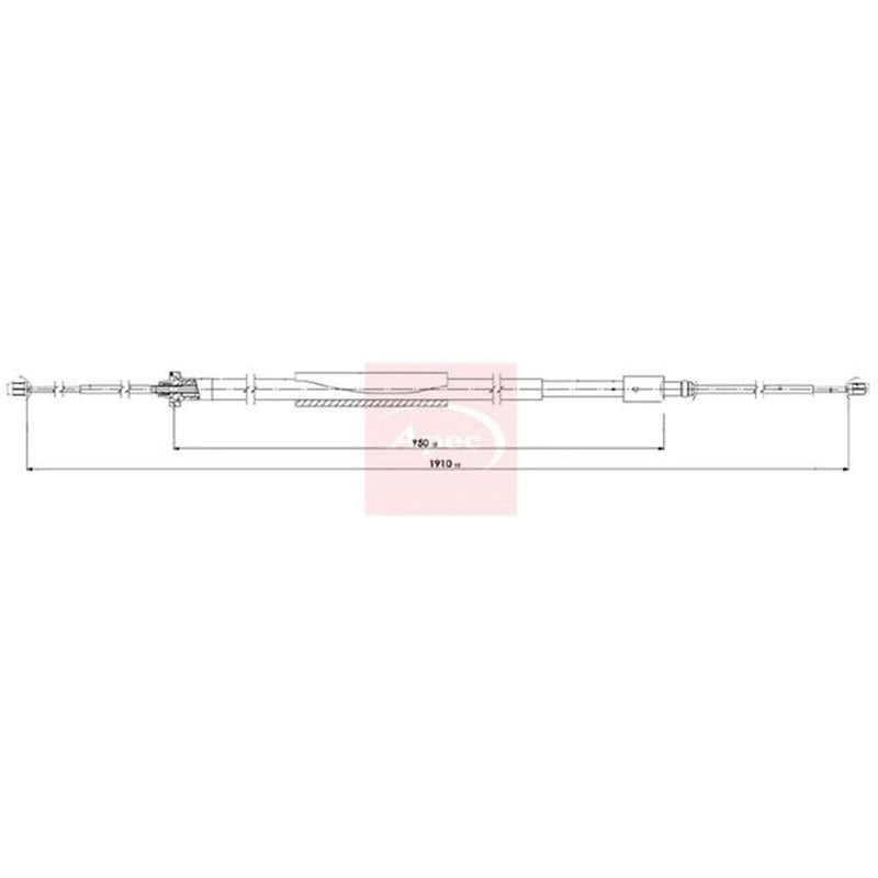 Apec Handbrake Cable Right Rear CAB1983