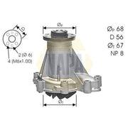 NAPA Engine Cooling Water Pump NWP1303