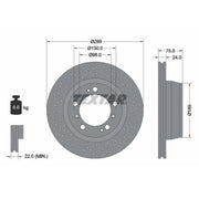 Textar 2 x Perforated Brake Discs 92100107